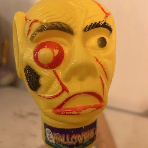 Vintage Halloween blow mold monster flashlight light
